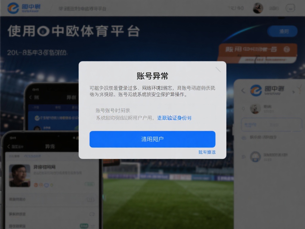 在使用中欧体育平台时，账号异常提示可能是由于多种原