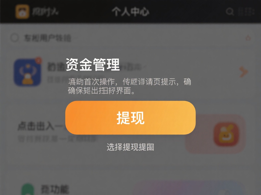 选择提现选项
在个人中心内，找到“资金管理”或“